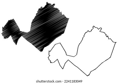 Gemeinde San Francisco del Oro (Freier und souveräner Staat Chihuahua, Mexiko, Vereinigte Mexikanische Staaten) Karte, Vektorgrafik, Skizze-Karte