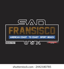 san francisco design typography vector illustration