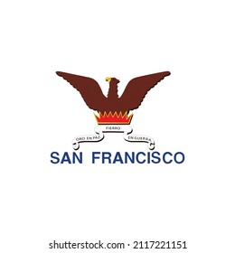 San Francisco Flag Icon Vector Image Stock Vector (Royalty Free ...