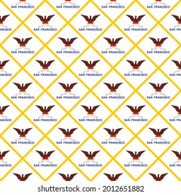 san francisco flag, seamless pattern. vector illustration
