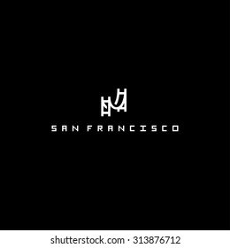 San Francisco Golden Gate Bridge symbol