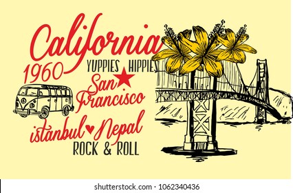 San Francisco graphic design vector art