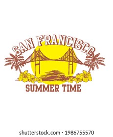 San Francisco graphic design vector art