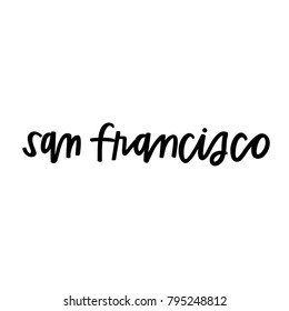 San Francisco hand lettering