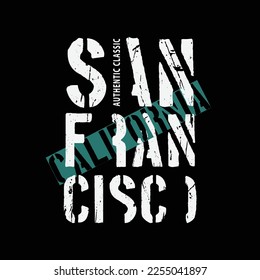 San francisco illustration typography. perfect for t shirt design
