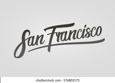 San Francisco lettering. Vector silhouette