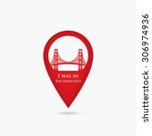 San Francisco location pin - vector illustration