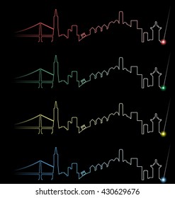 San Francisco Multiple Color Light Beam Profile