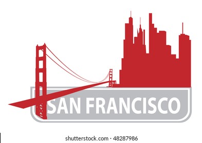 San Francisco outline. Vector illustration