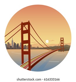 San Francisco Scene Round Icon