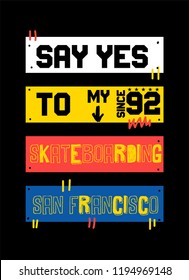 san francisco skatebaording,t-shirt design