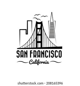 san francisco skyline illustration