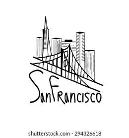 san francisco skyline illustration