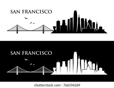 San Francisco skyline - United States of America - vector illustration