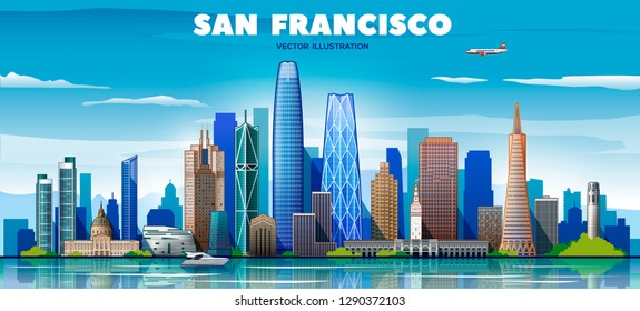 San Francisco skyline. Vector illustration.