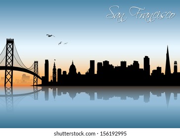 San Francisco Skyline - Vector Illustration