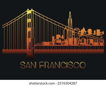 San Francisco skyline vector illustration