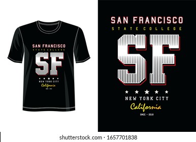 san francisco typography for print t shirt 