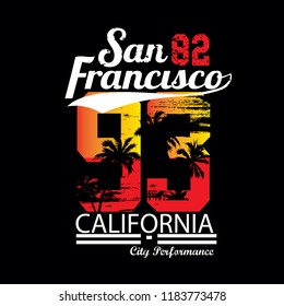san francisco typography t shirt design
