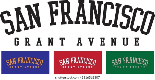 san francisco varsity slogan graphic print design