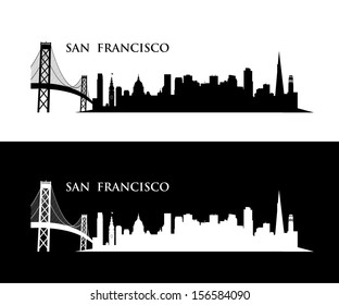 2,440 San francisco skyline silhouette Images, Stock Photos & Vectors ...