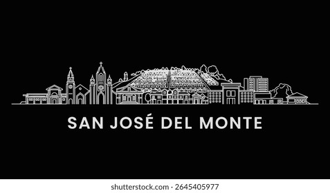San Jos del Monte Skyline with Philippines, and Outline.