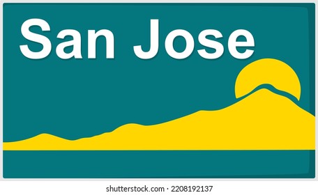 San Jose California with green background 