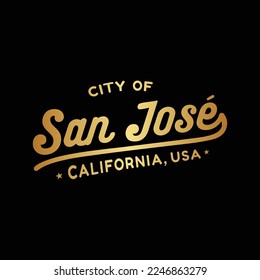 San Jose, California lettering design. San Jose typography design. Vector and illustration.