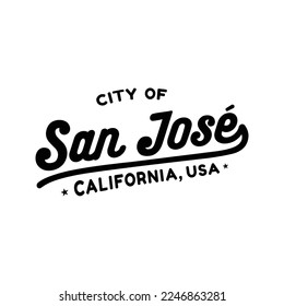 San Jose, California lettering design. San Jose typography design. Vector and illustration.