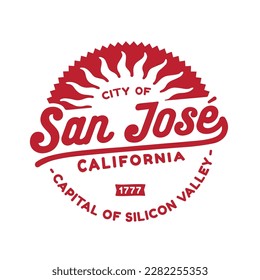 San Jose, California logo design template. Vector and illustration.