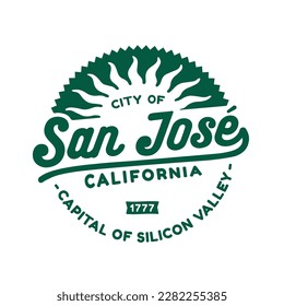 San Jose, California logo design template. Vector and illustration.