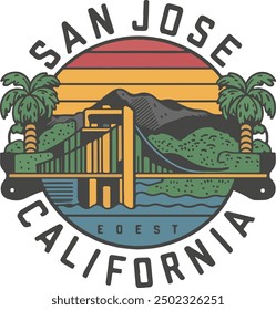 San Jose California vector illustration 