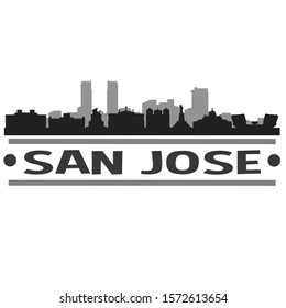 San Jose Costa Rica City Travel. City Skyline. Silhouette City. Design Vector. Famous Monuments.