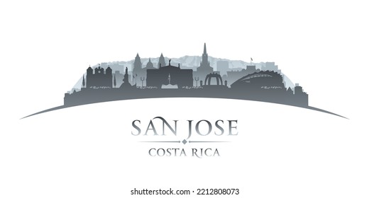 San Jose Costa Rica  city skyline silhouette. Vector illustration