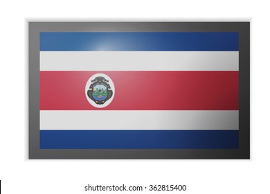 San Jose, Costa Rica; Costa Rican; Caribbean flag  with black boarder