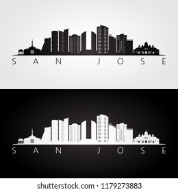 Silueta de San José, perfil en blanco y negro, ilustración vectorial.