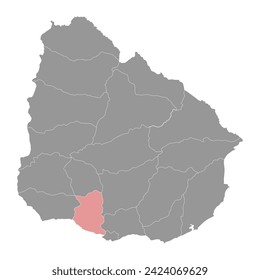 San Jose Department map, administrative division of Uruguay. Vector illustration.