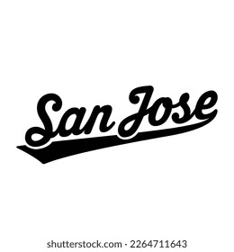 San Jose lettering design. San Jose, California typography design. Vector and illustration.