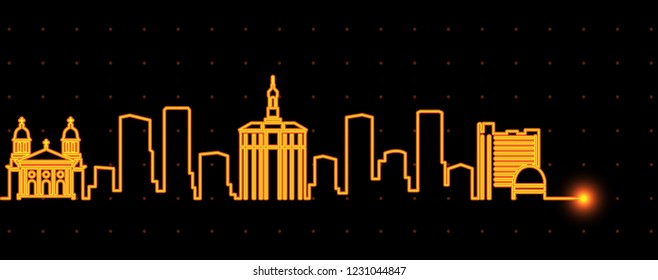 San Jose Light Streak Skyline