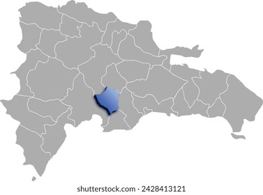 SAN JOSE OCOA DEPARTMENT MAP STATE OF Dominican Republic 3D ISOMETRIC MAP