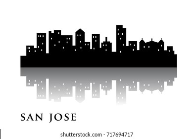  San Jose Skyline City Logo Vector