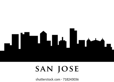 san jose skyline vector