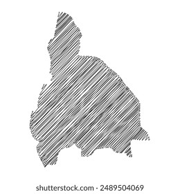 San Juan Argentina provinces Thread Map Line Vektorillustration