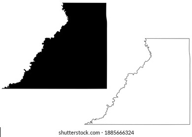 San Juan County, State of Utah (U.S. county, United States of America, USA, U.S., US) map vector illustration, scribble sketch San Juan map