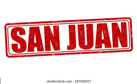 San Juan grunge rubber stamp on white, vector illustration