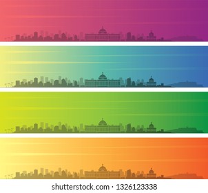 Color Skyline Banner Gradient