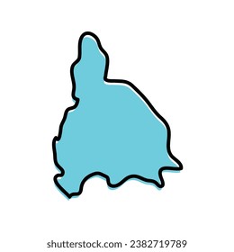 San Juan state map in vector form. Argentina country state.