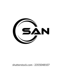 SAN Logo Design, Inspiration for a Unique Identity. Modern Elegance and Creative Design. Watermark Your Success with the Striking this Logo.
