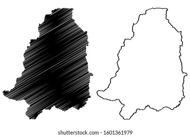 San Lorenzo municipality (Commonwealth of Puerto Rico, Porto Rico, PR, Unincorporated territories of the United States) map vector illustration, scribble sketch San Lorenzo map