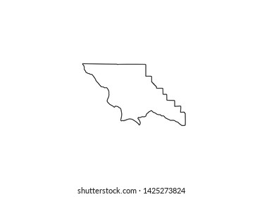 San Luis county outline map California region